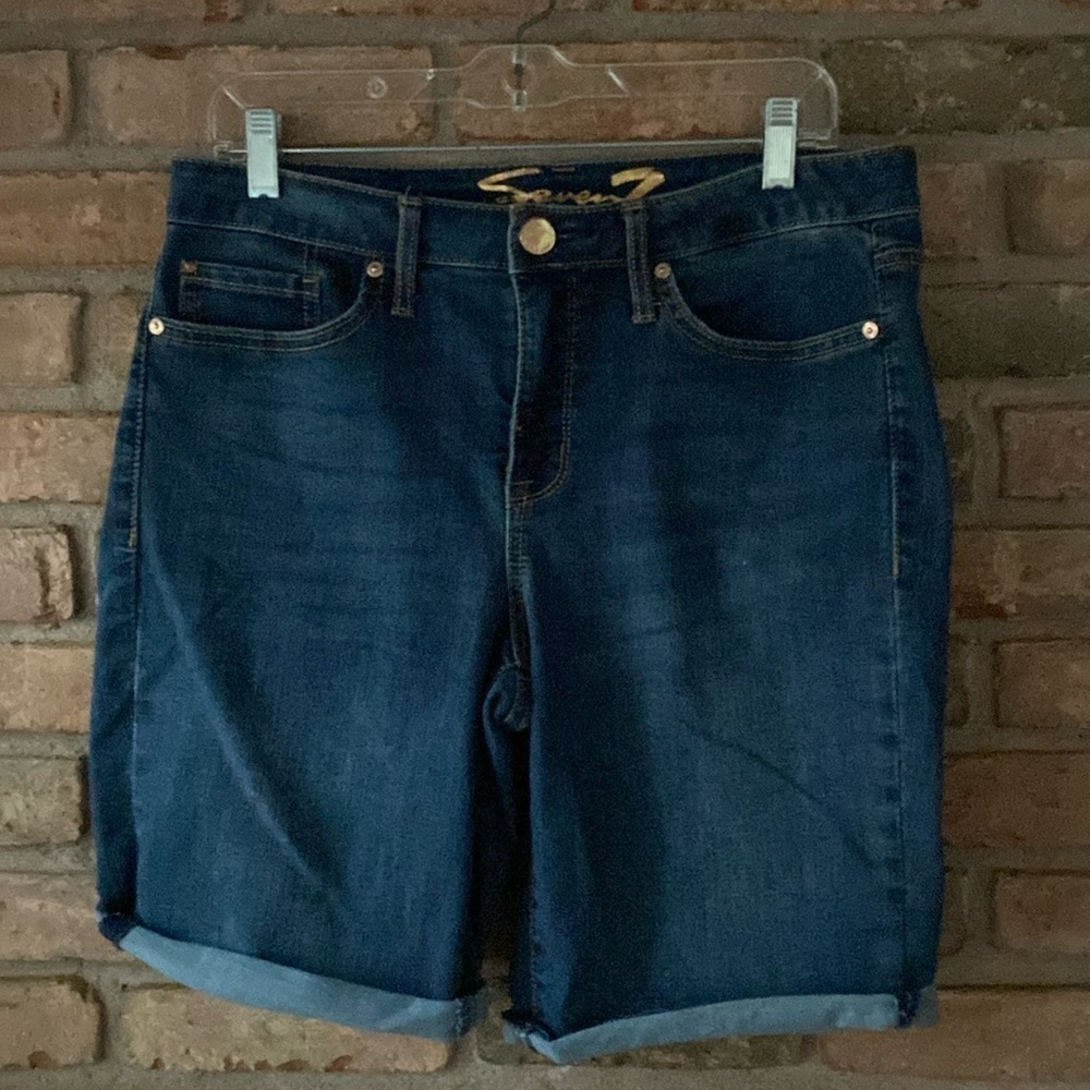 Seven Sunset Bermuda Denim Shorts SIZE 10 NWOT